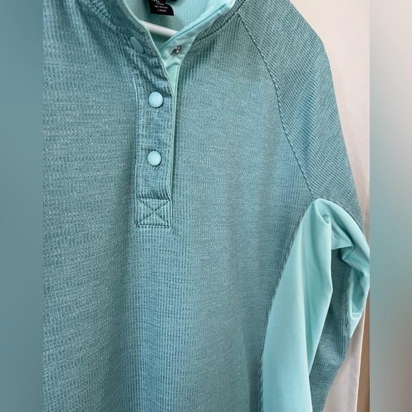 Swiss Alps Womens Large Blue‎ Quarter Snap Pullover - Picture 2 of 8